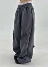 (SHIRRED BOW❤/BRUSHED FLEECE❤/100% COTTON) TRAINING BOW PANTS - 3 COLOR