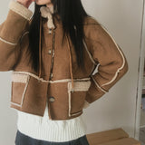  Most Wool Hooded Mustang Short Jacket