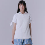 ボートネックブークレニットノースリーブ (IVORY)