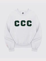 CCC グリーンパッチスウェット／ホワイト [Unisex]