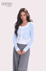 Dodo baby color cardigan layered top