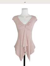 [ volume fit ] muah roll glam long top