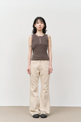 (W) ショップベーシックブーツカットパンツ (2color)