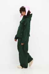 REFINED HOODED JACKET DARK GREEN