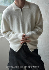 [Unisex] アンゴラカラニットジップアップ(6color)