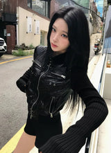 フェザーライト ナイロン レイヤード ニット ジャケット