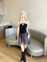 1383. Rose patch cap sleeveless (3color)