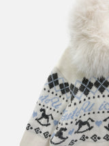 Merrygo Nordic Knit Fur Hoodie (2c)