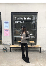 ストライプスリムラインロングTシャツ