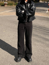 Del modi leather cropped sheepskin jacket