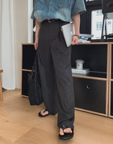 ハッシュロングワイドハーフバンディングスラックス