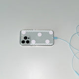 [MADE] [+MagSafe] ポルカ レース スマホケース ピンク (clear jelly hard)