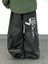 peach graphic cargo pants