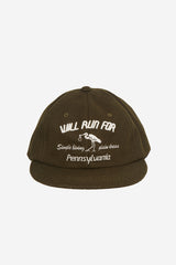 Bird embroidery wool flat cap