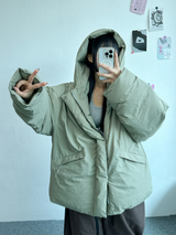 +ベルト🩷 オーバーワイドヒップバルーンコットンパンツ🩷🤎🖤 - 3カラー