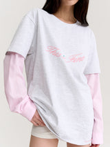 リラックスダブルレイヤーTシャツ