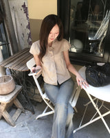 ボタン ハーフシャツ