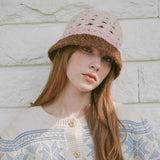 シェルクロシェットハット (Pink & Brown)
