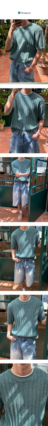 [S/S] ブークレスカシ ラウンドハーフニット(10color)