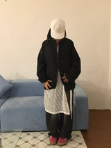 ワイドブラックデニムパンツ (1color)