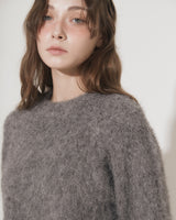 WOOL BRUSHED SWEATER [GRAY]