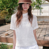 メリーニットトップ (White)