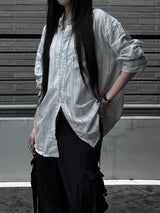 [unisex] overfit joy stripe shirt (2color)
