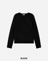 Beat Henley-Neck Crop Knit