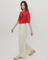 ハートプリントTシャツ [RED]