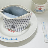 classic pouch_stripe ivory denim