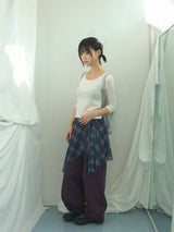 Semi-balloon pocket cotton pants