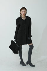 WOOL-LIKE LONG COAT_BLACK