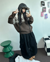 ミンク🖤リベットパラシュートコーデュロイロングパンツ🩶🖤2カラー