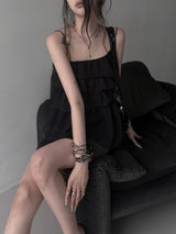 ruffle sheer bustier blouse (2color)