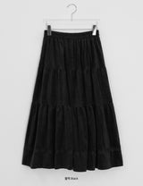 Kiron Velvet Lace Banding Long Skirt
