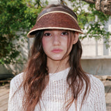 ダイアナラフィアサンバイザー (ブラウン)