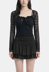 Arielle Lace Ribbon Top Set