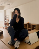 Miyan モヘアニットカーディガン