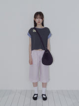 TULIP STRIPE CAPRI PANTS (PINK)