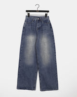 Dinty Back Pocket Wide Denim Pants