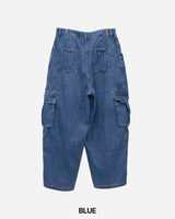 Stack cargo denim pants