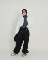 Angel Hairri Fur ボレロ ショートジャケット (Semi Cropped Jacket)