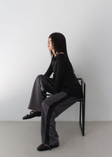 パールメッシュシャーリングトップ
