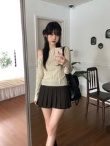リボンワンショルダーニット (4 colors)