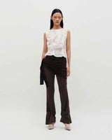 Sheer Layering Pants _ BROWN