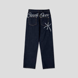 Esther Lettering Denim Pants 3C