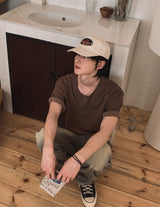 フィリップUネックニットショートスリーブTシャツ