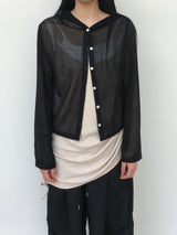 Sunny See-through Summer Hooded Cardigan (3c)