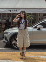 Fresh Pintuck Bermuda Pants