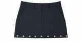 studded silver button skirt (2color)